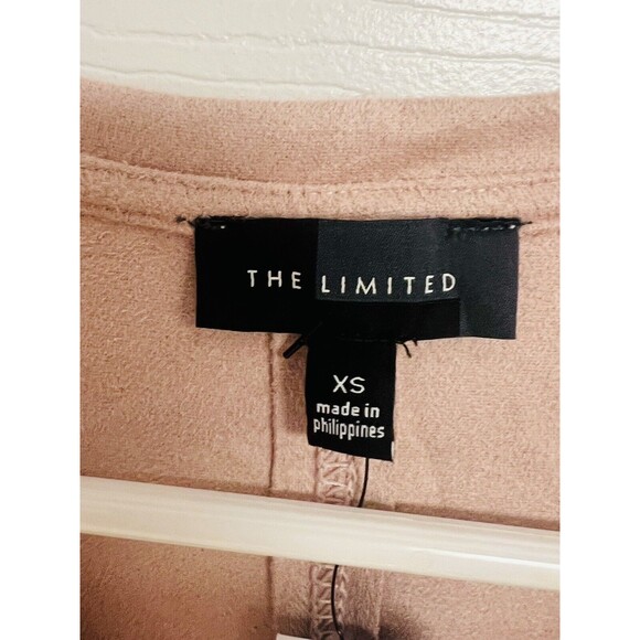 NWT The Limited Top XS Pink Asymmetric Faux Suede Sleeveless Career Casual - Picture 4 of 7